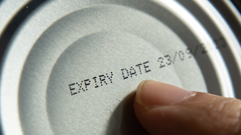 Expiration date on a can