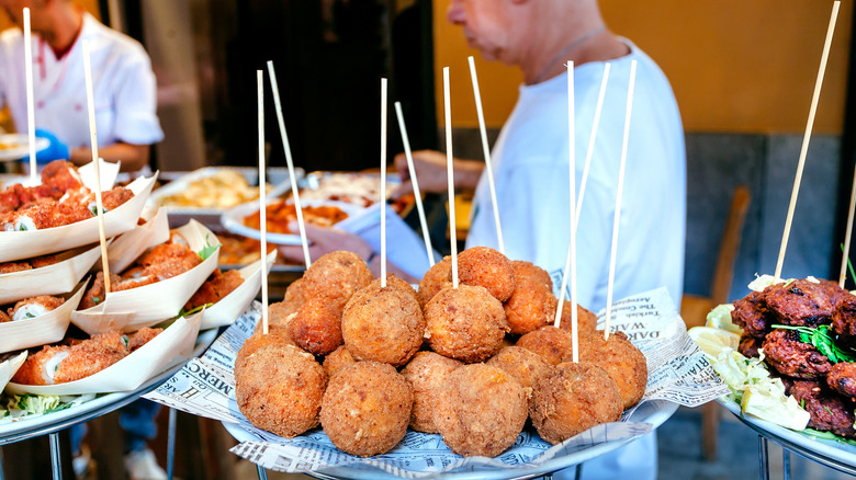 Arancini served in Palermo