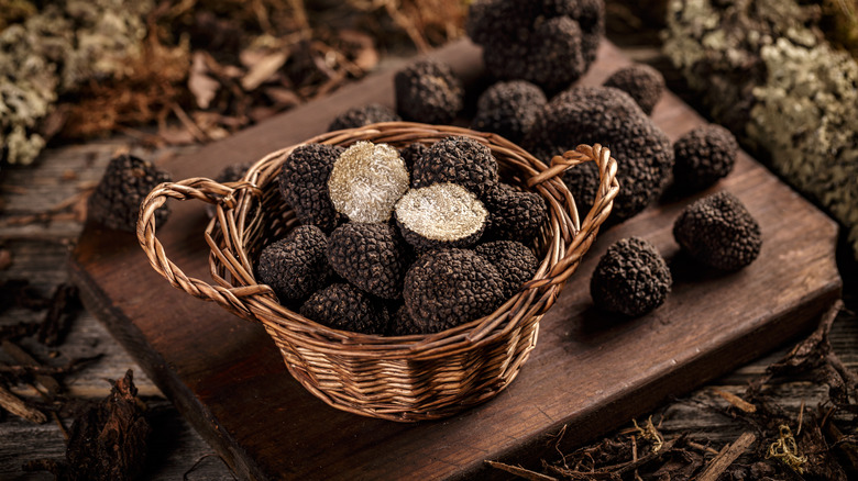 a basket of truffles