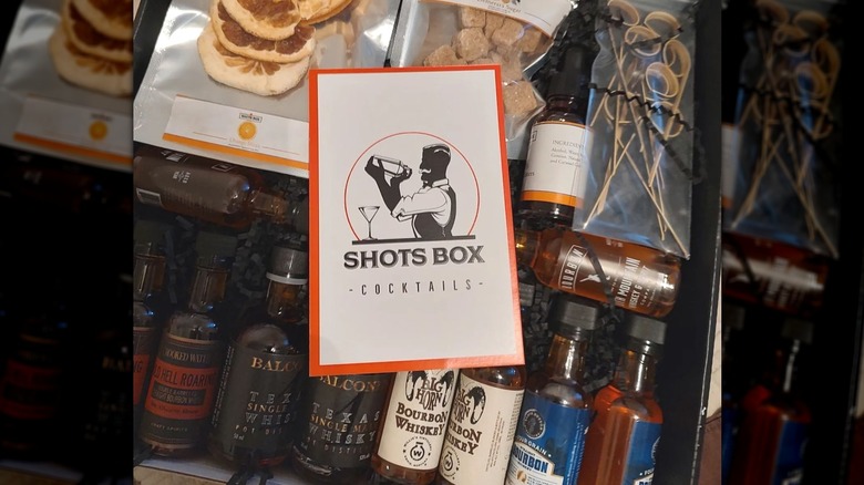 Shots Box bottles and box