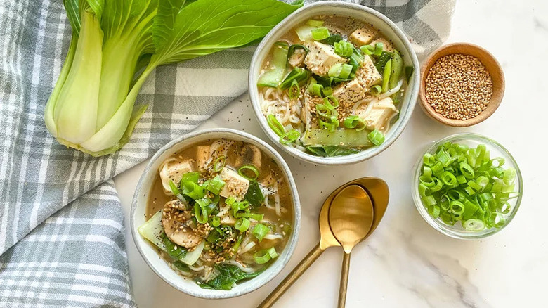 Hearty bok choy soup