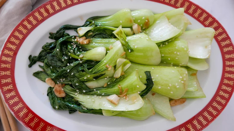 Stir-fried bok choy