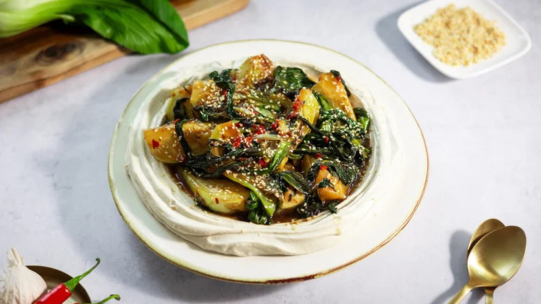 Stir-fried bok choy