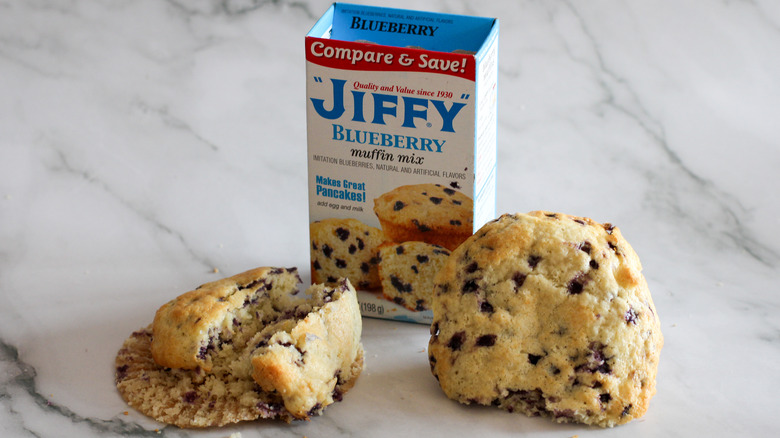 Jiffy mix with muffins