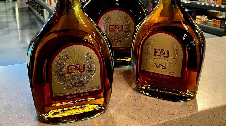 E&J VS brandy bottles