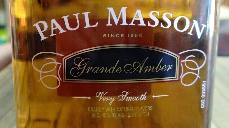 Paul Masson VS brandy bottle