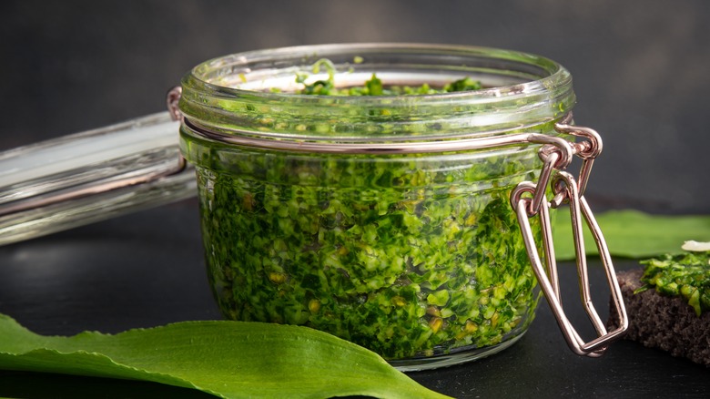 pesto in jar