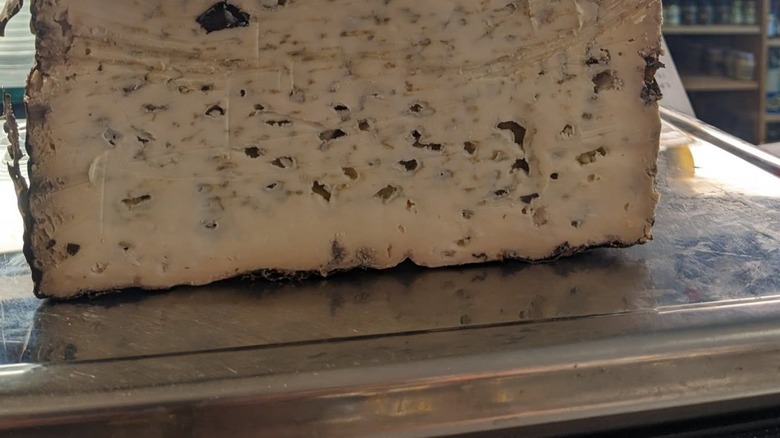 Large block of Valdeón blue cheese