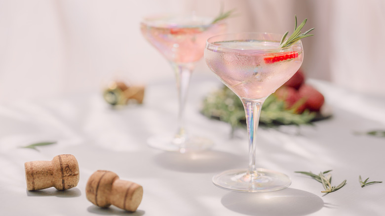 Pink Champagne punch glasses