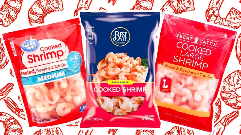 packets cooked frozen shrimp 