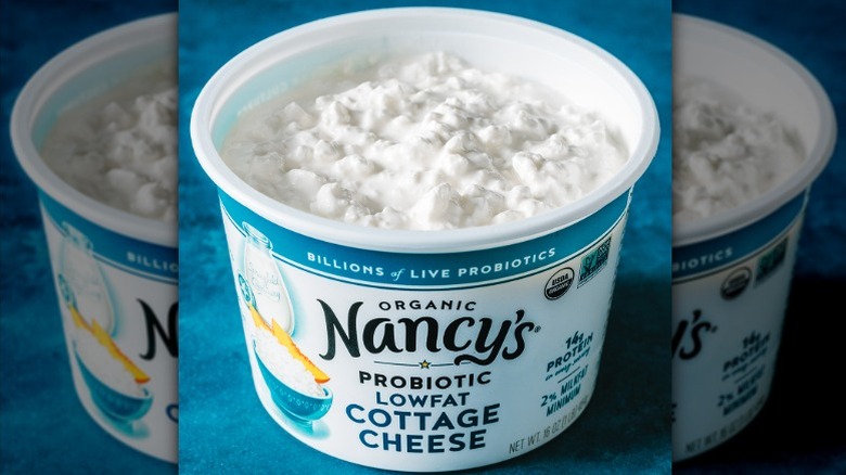 Open container of Nancy's cottage cheese