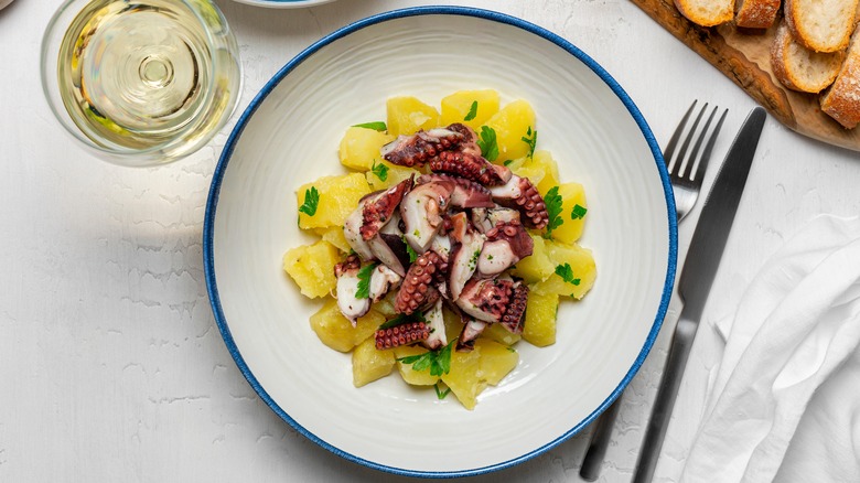 Octopus and potato salad