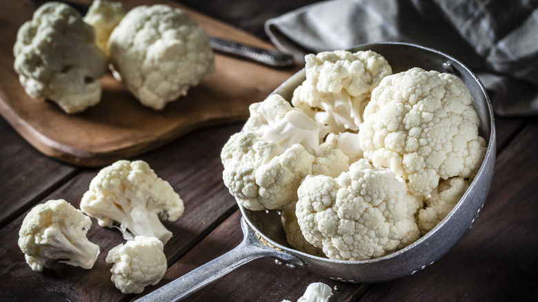 cauliflower on table