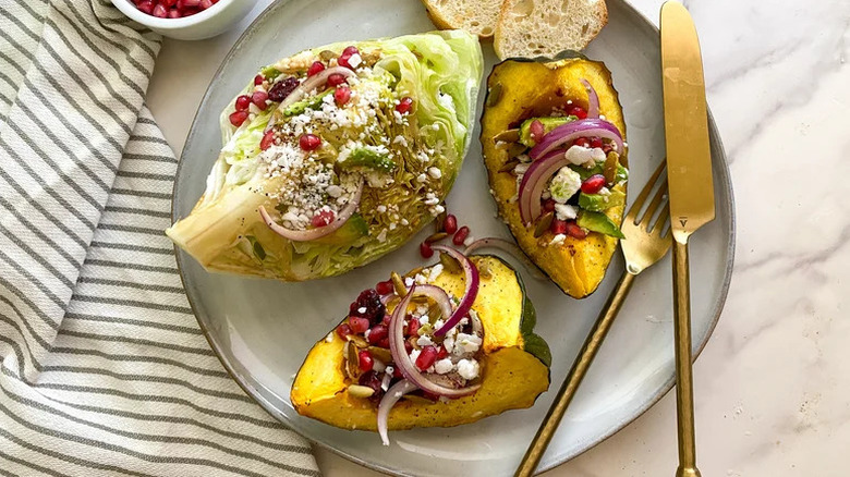 Roasted Acorn Squash Wedge Salad