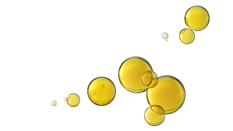 Olive oil droplets