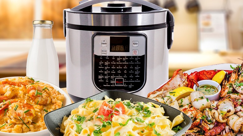 Instant pot and various dishes