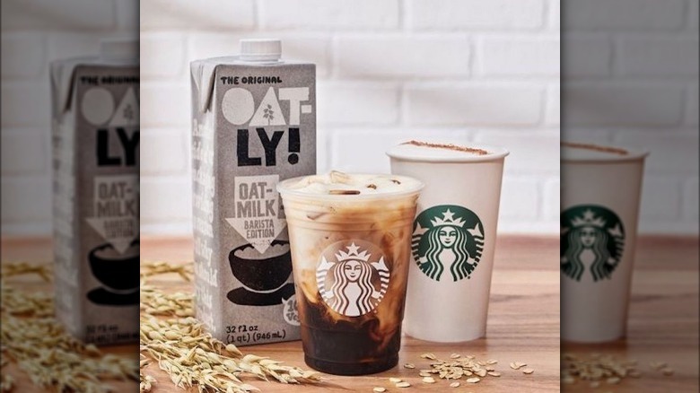 Starbucks drinks and oat milk