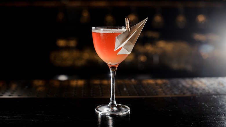 Paper Plane with paper plane garnish