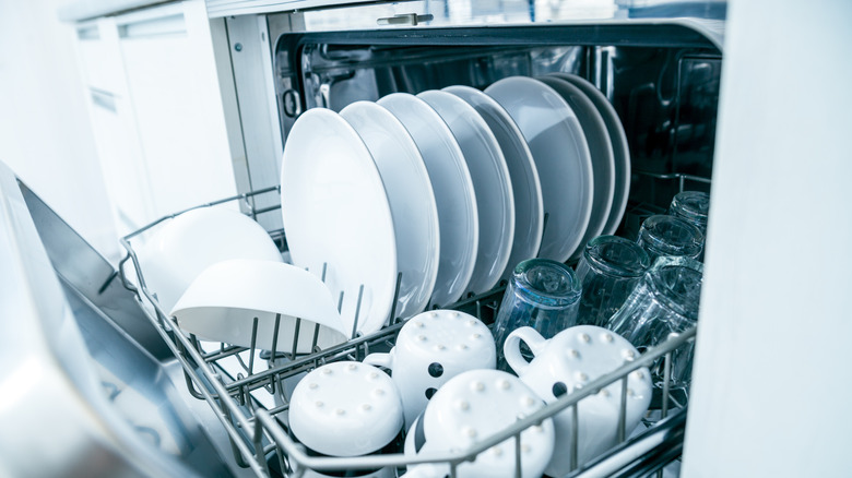 Dishwasher with clean plates