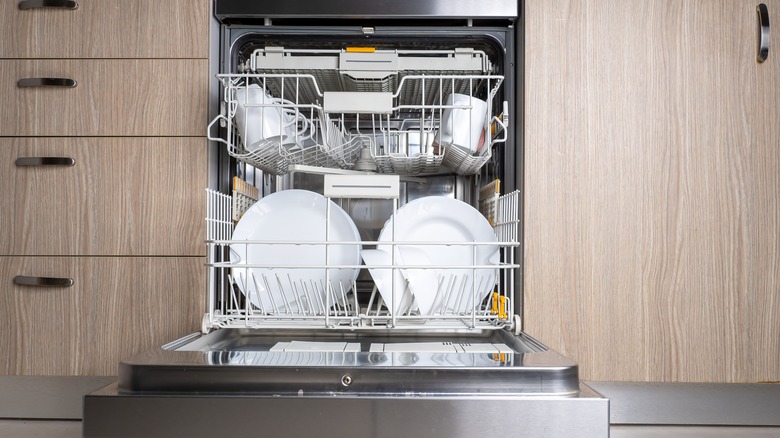 Dishes in dishwasher