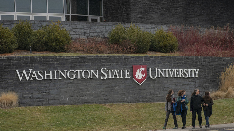 Washington State University sign