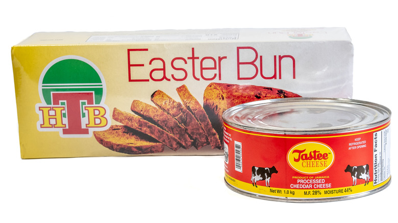 Easter buns and canned cheese