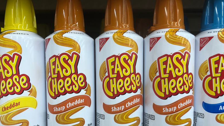 Cans of Easy Cheese