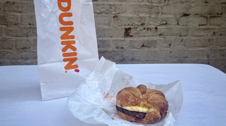 Dunkin' Donuts breakfast sandwich