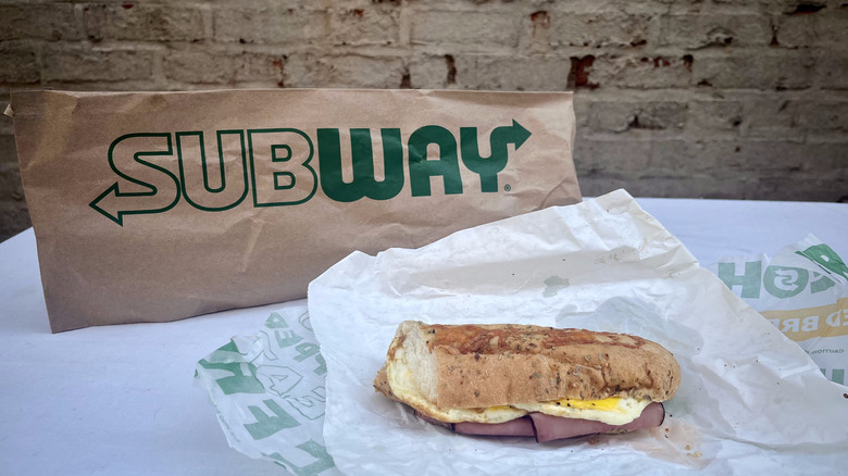 Subway breakfast sandwich