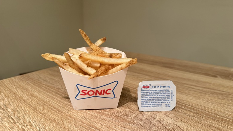 Sonic fries with ranch sauce