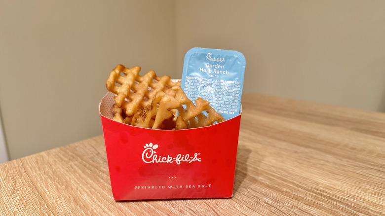 Chick-fil-A fries and ranch sauce