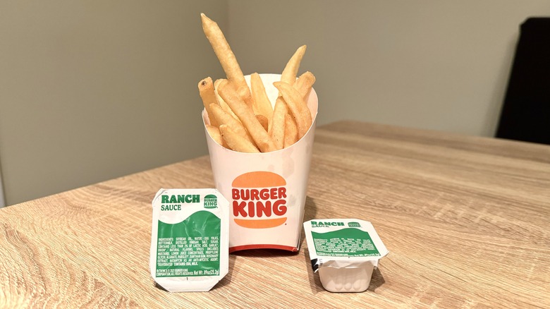 Burger King fries with two ranches