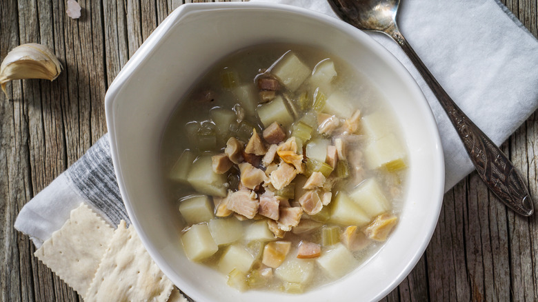 Rhode Island clam chowder bowl