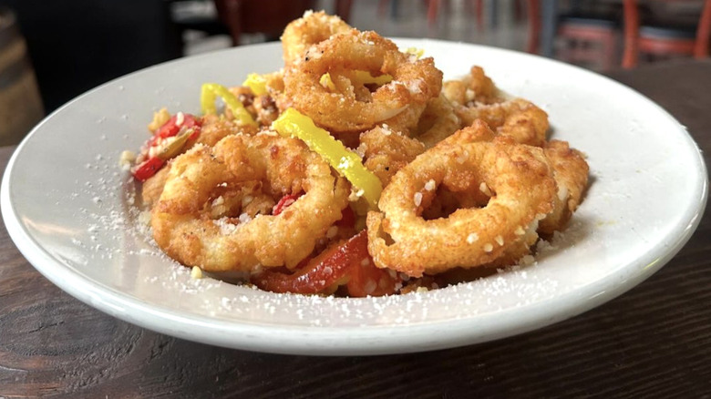 Rhode Island calamari with peppers