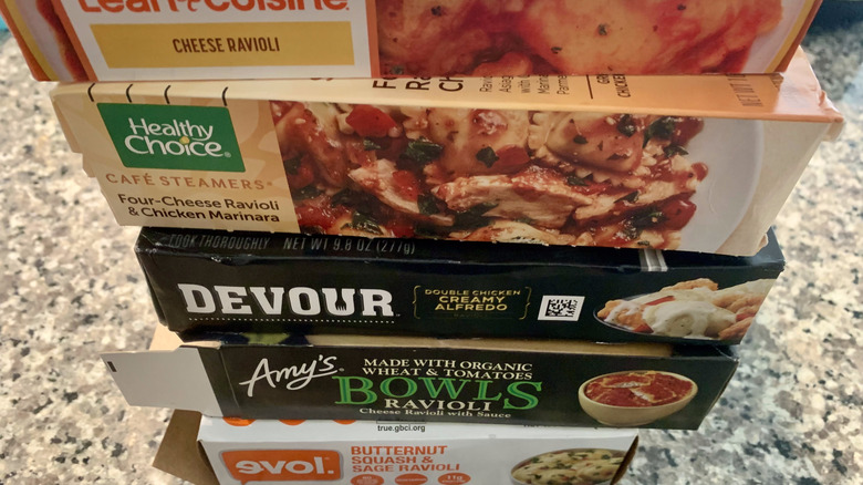 frozen ravioli boxes