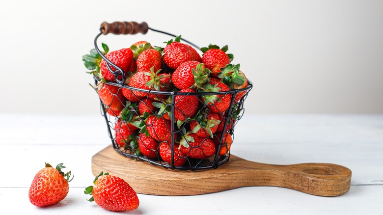 Basket of strawberries