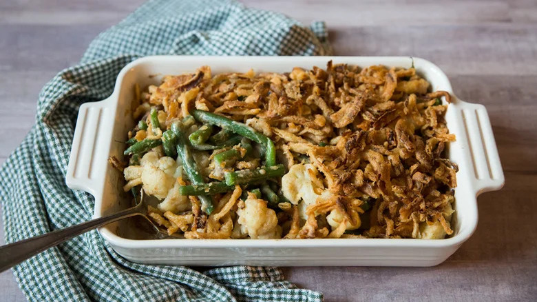 Vegan Cauliflower and Green Bean Casserole