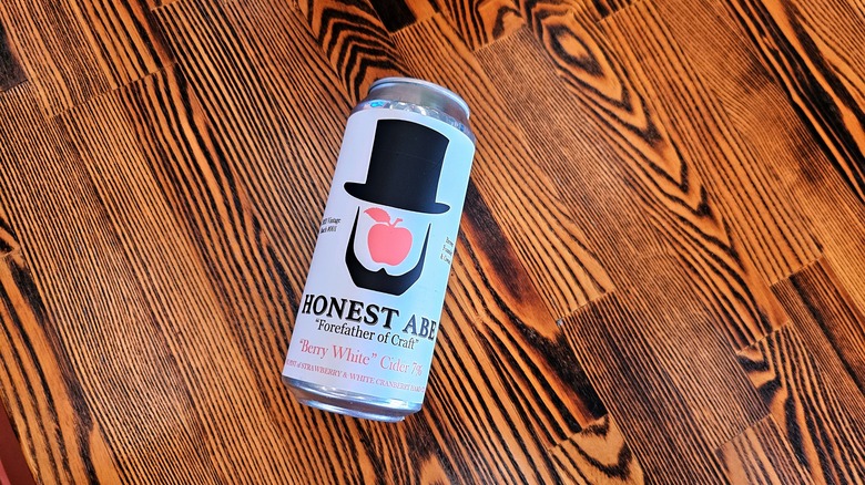 Can of Honest Abe cider