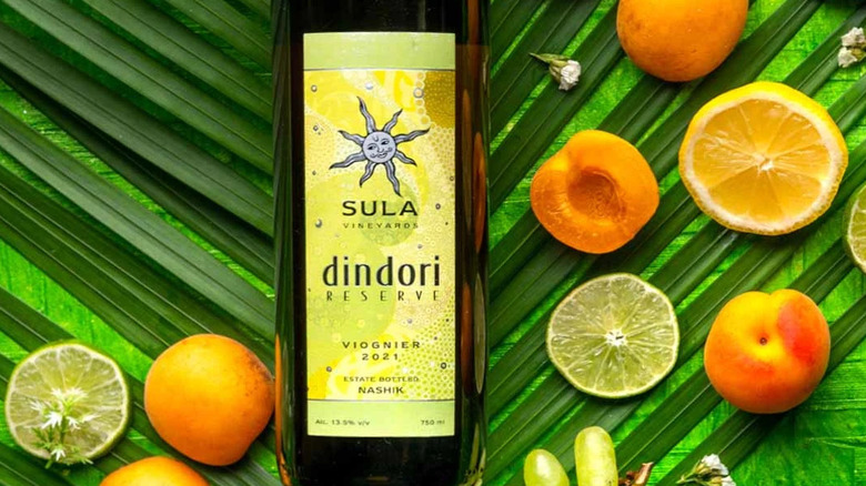 A bottle of Sula Dindori Reserve Viognier