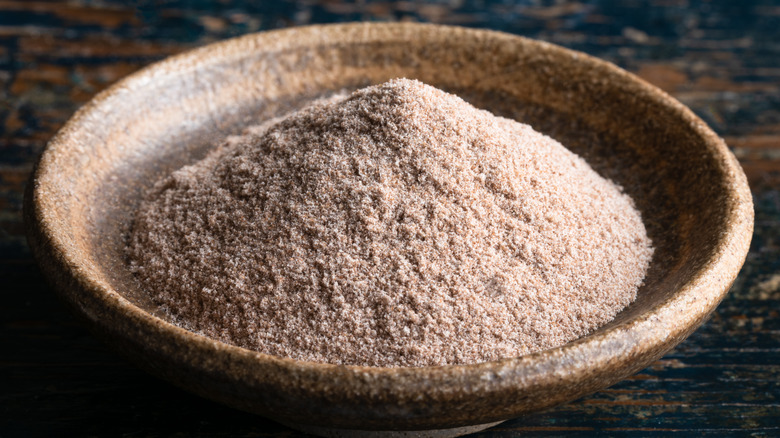 Teff flour in bowl