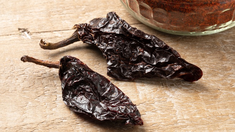 pair of smoked chipotle peppers