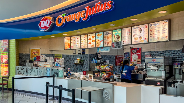 Orange Julius store inside a mall