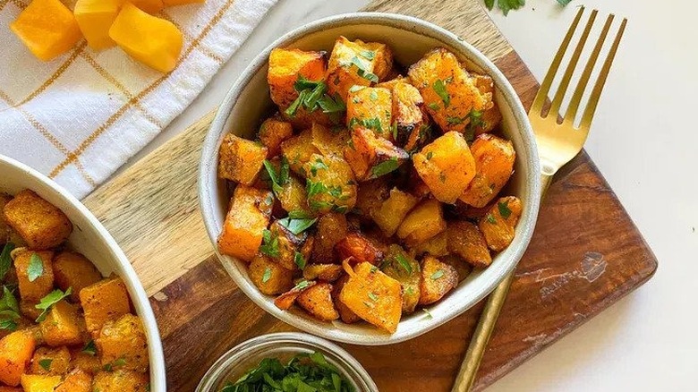 Maple roasted butternut squash