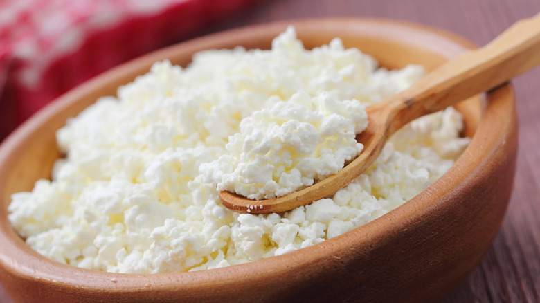 Cottage cheese in bowl