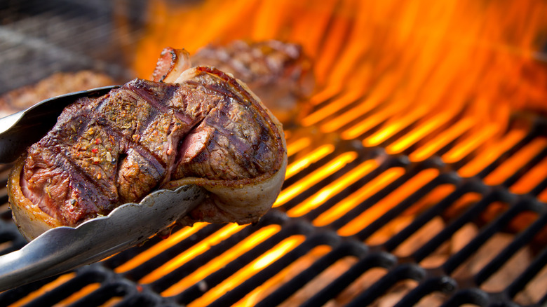 searing a steak