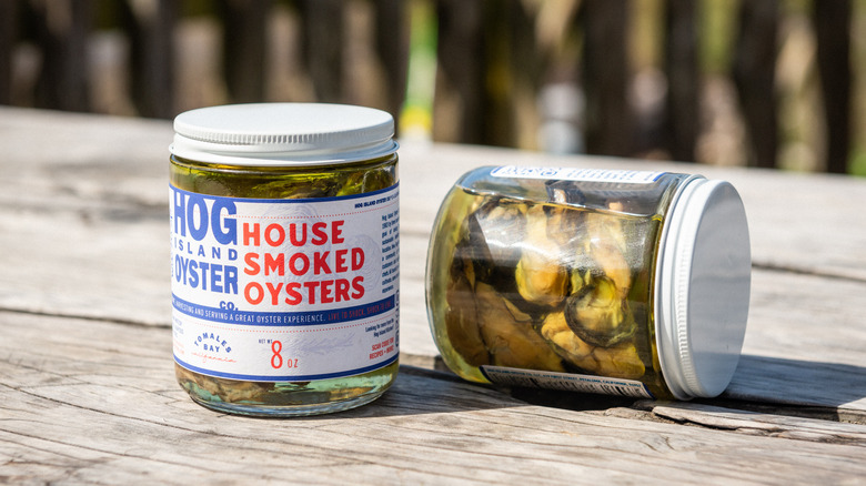 Hog Island smoked oysters jar