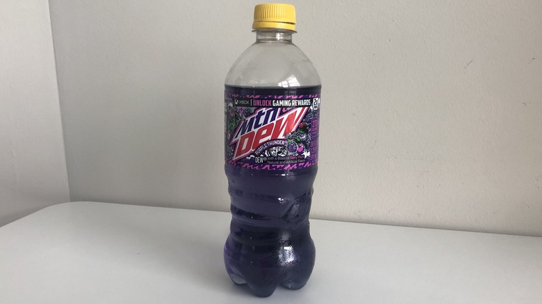 Purple Thunder Mountain Dew bottle