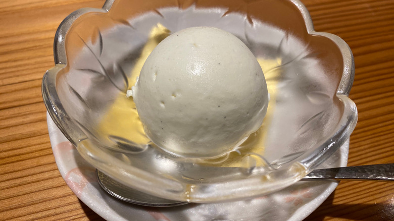 Ice cream with olive oil