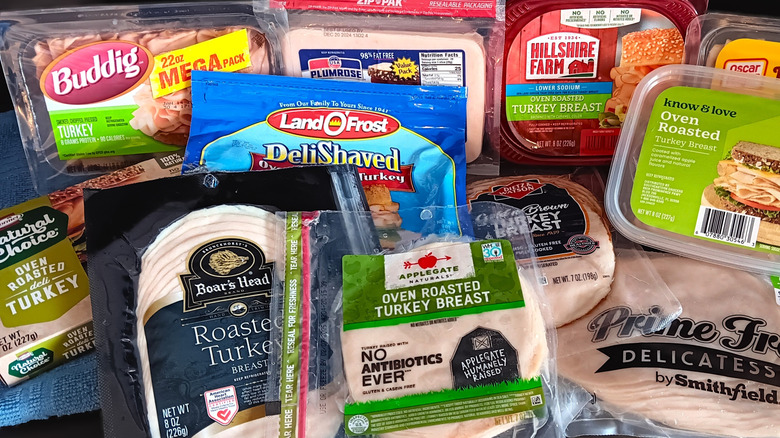 multiple brands of deli turkey