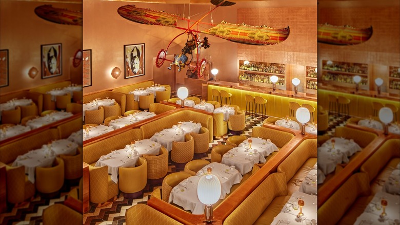 Aerial shot of Sketch seating area in Mayfair, London
